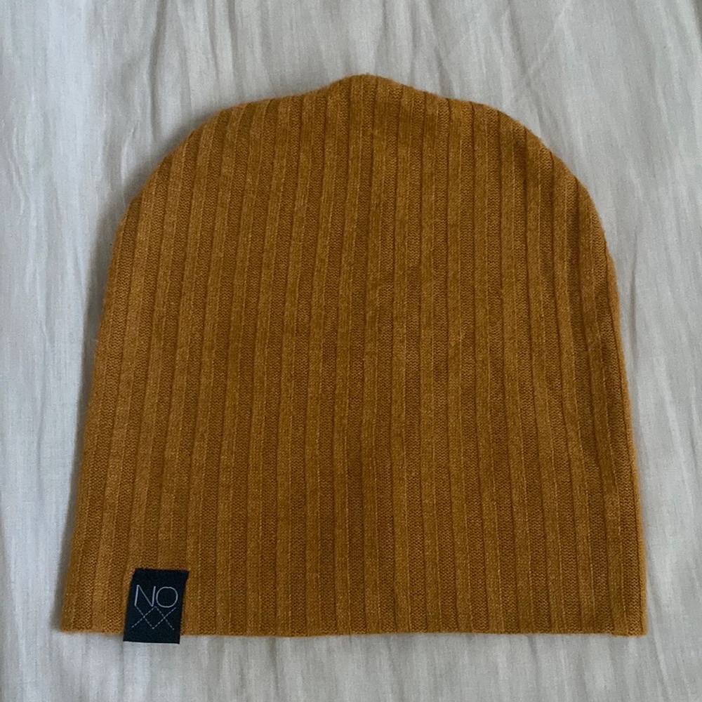 NOXX Cozy Mustard Ribbed Knit Slouchy Beanie